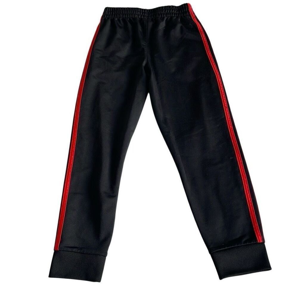 EUC! adidas black track pants with red stripes - Size small/8 - Picture 5 of 7